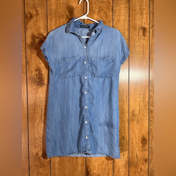 Zilcremo Dresses & Skirts - Blue Chambray Maxi Shirt Dress